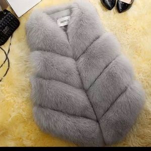 Woman Fur Coat Vest